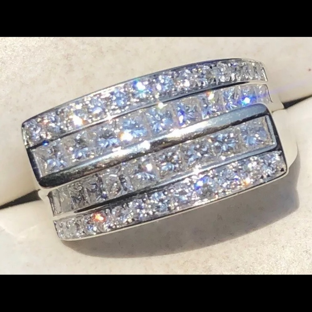 1.50CT DIAMOND CROSSOVER BAND RING 14K WG
